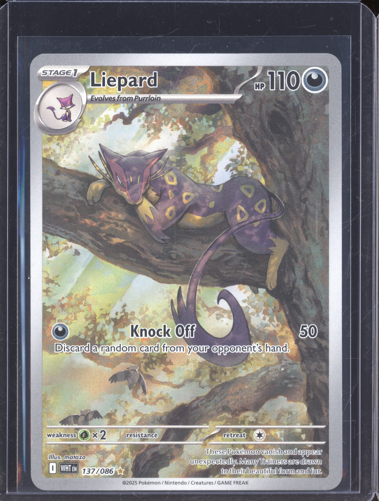 Liepard 2025 Pokemon White Flare 137/086 Illustration Rare