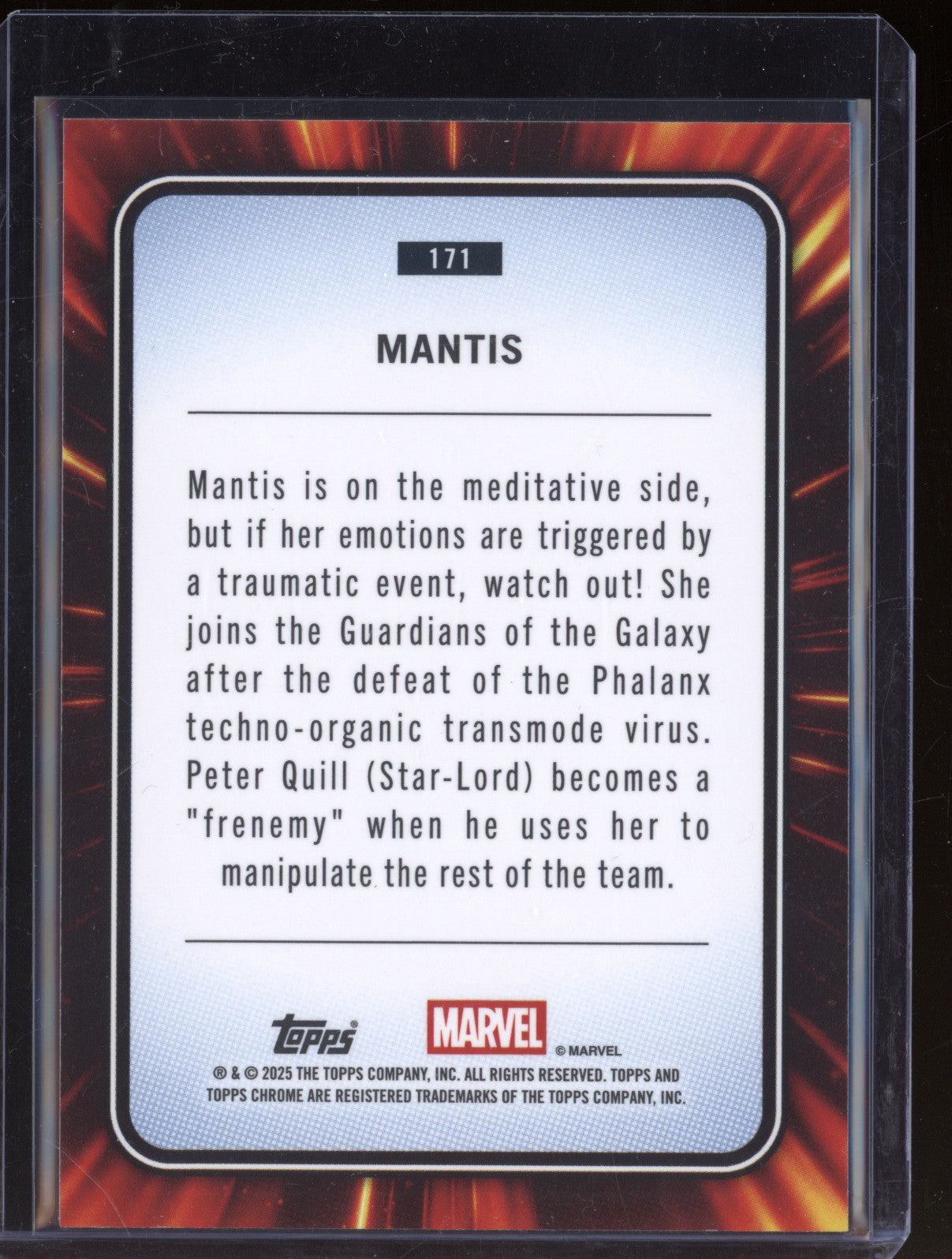 Mantis 2025 Topps Chrome Marvel 171 11/25
