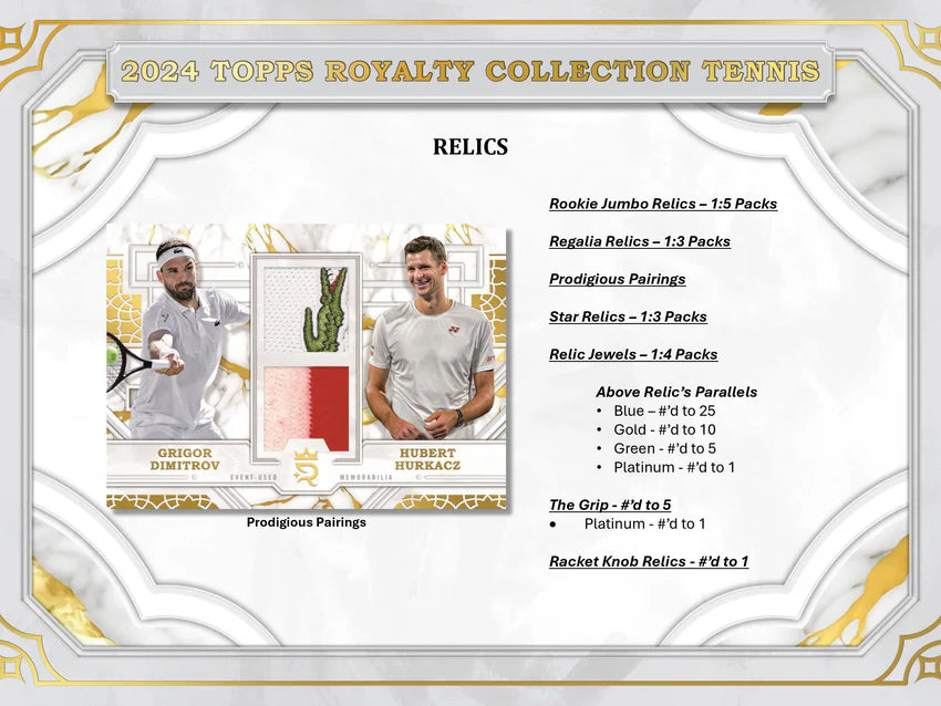 2024 Topps Royalty Tennis Hobby Box