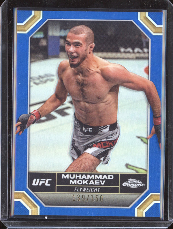 Muhammad Mokaev 2024 Topps Chrome UFC 144 Blue Refractor 139/150