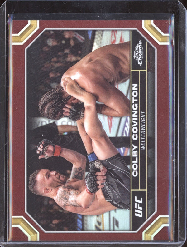 Colby Covington 2024 Topps Chrome UFC 48 Magenta Refractor