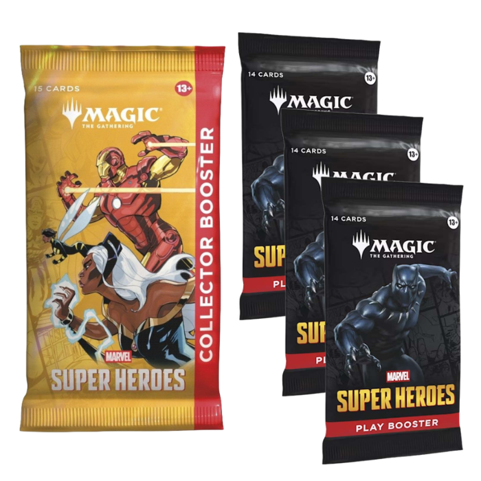 MTG Marvel Super Heroes Bundle - 1x Collector + 3x Play Booster