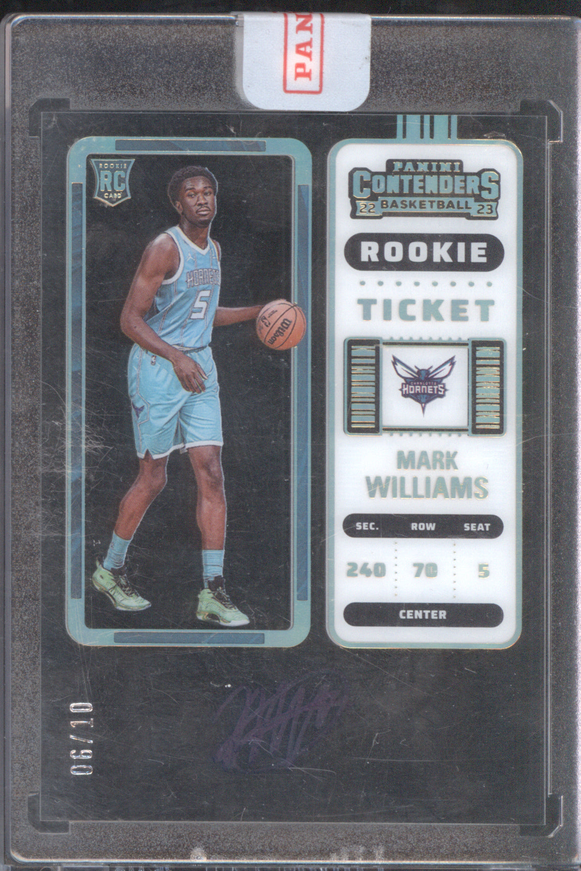 Mark Williams 2022 Panini Contenders #240 Acetate Clear Gold Auto 06/10