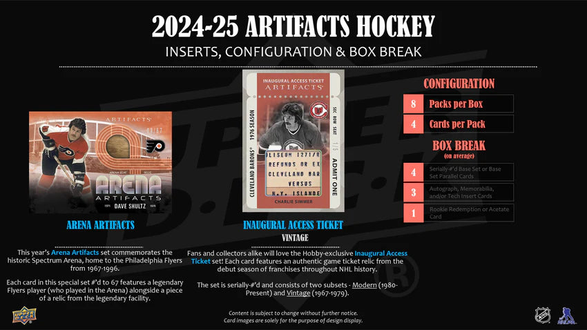 2024-25 Upper Deck Artifacts Hockey Hobby Box