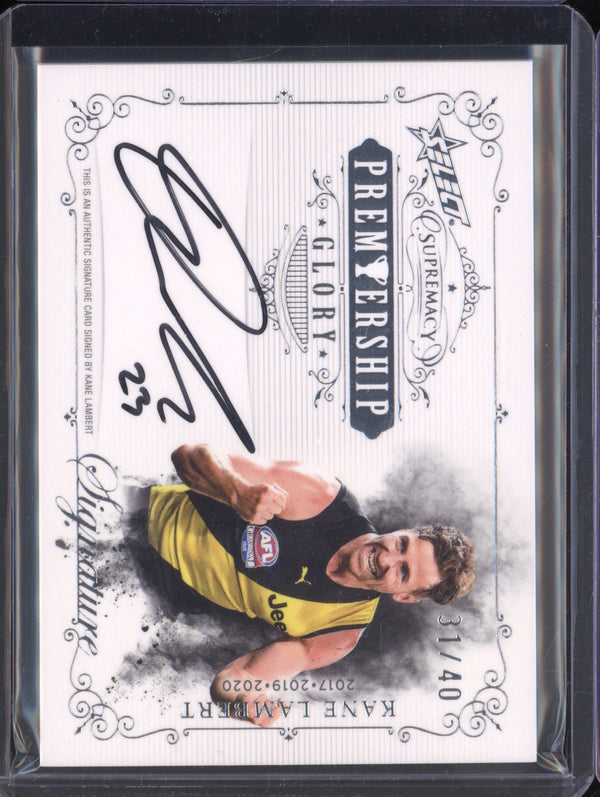 Kane Lambert 2024 Select Supremacy PGS82 Premiership Glory Signatures 31/40