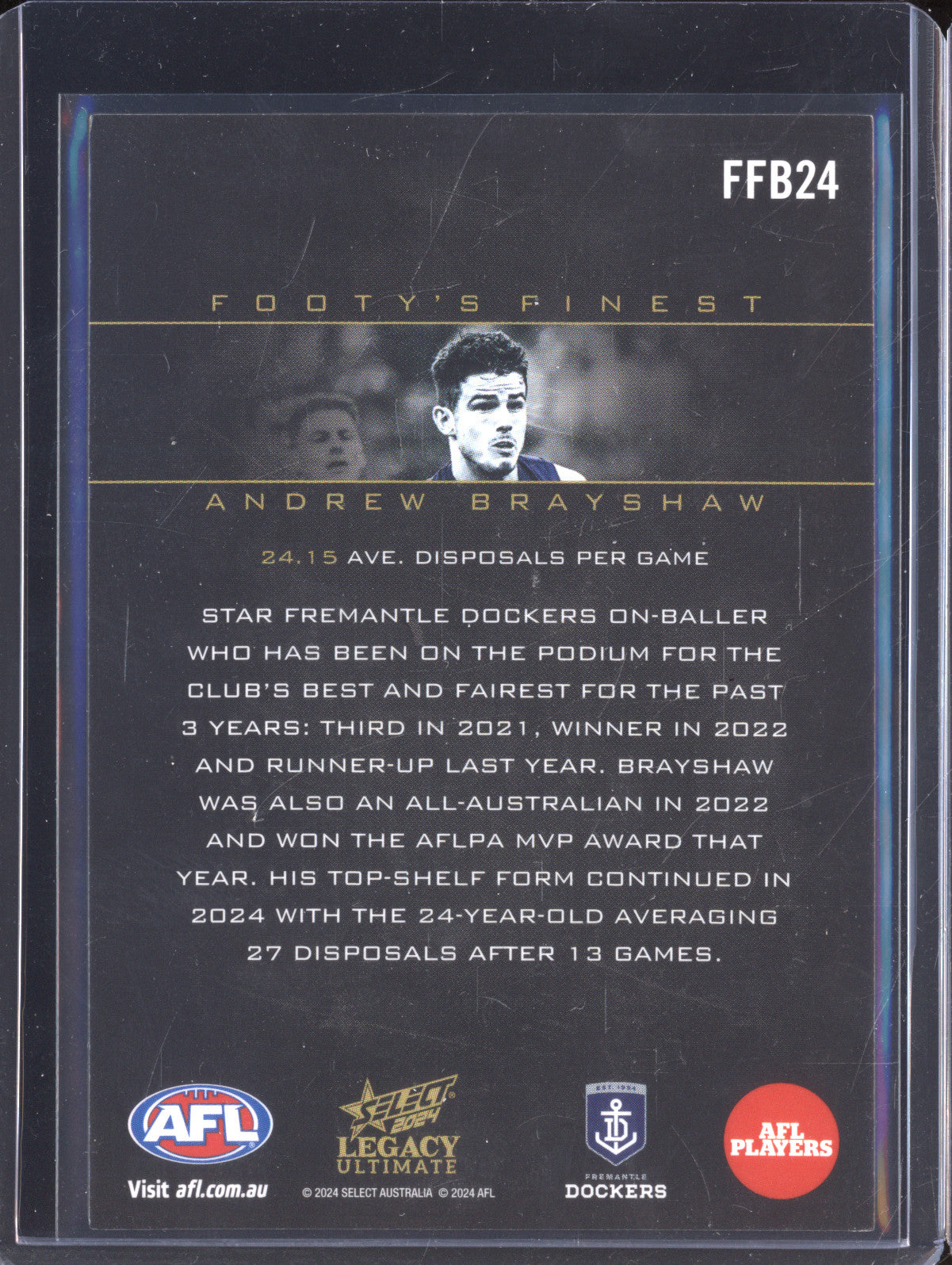 Andrew Brayshaw 2024 Select Legacy Ultimate FFB24 Footy's Finest Black 7/30