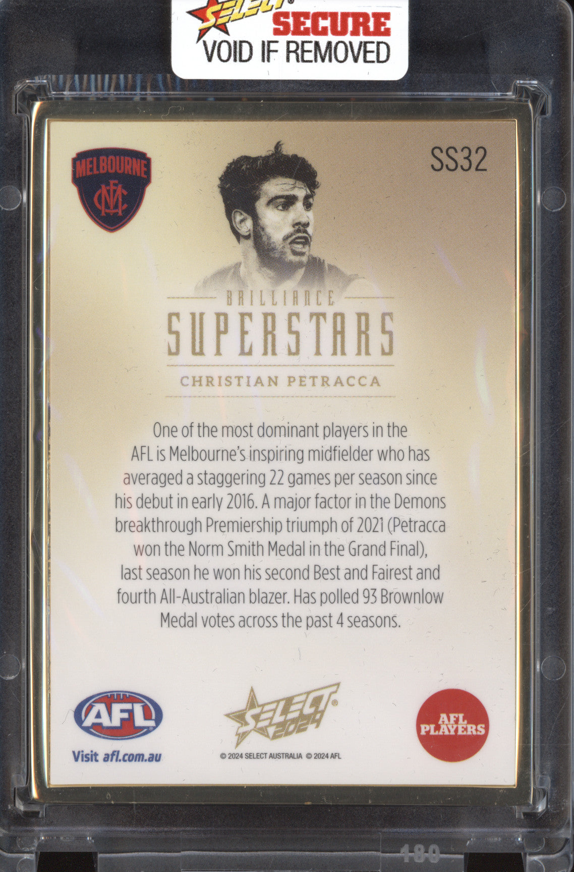 Christian Petracca 2024 Select Brilliance SS32 Superstars Gold 02/35