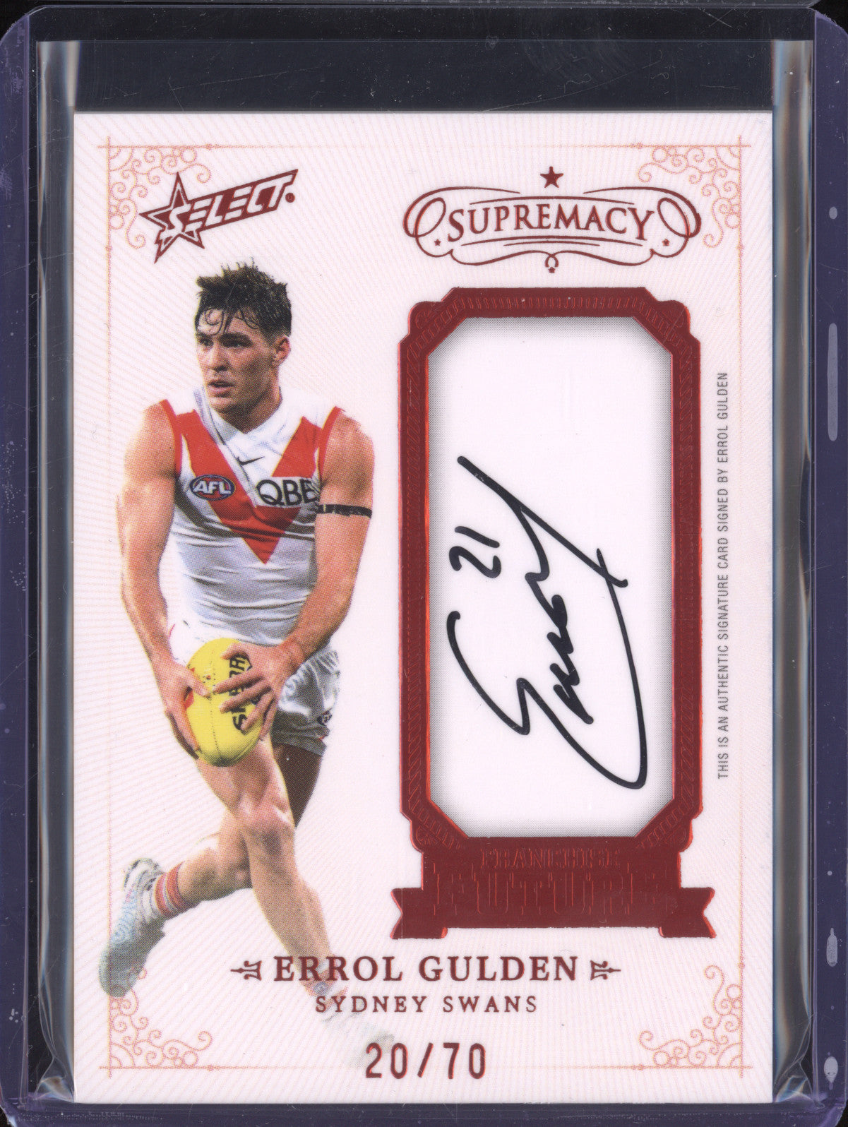 Errol Gulden 2024 Select Supremacy FFS31 Franchise Future Signature 20/70