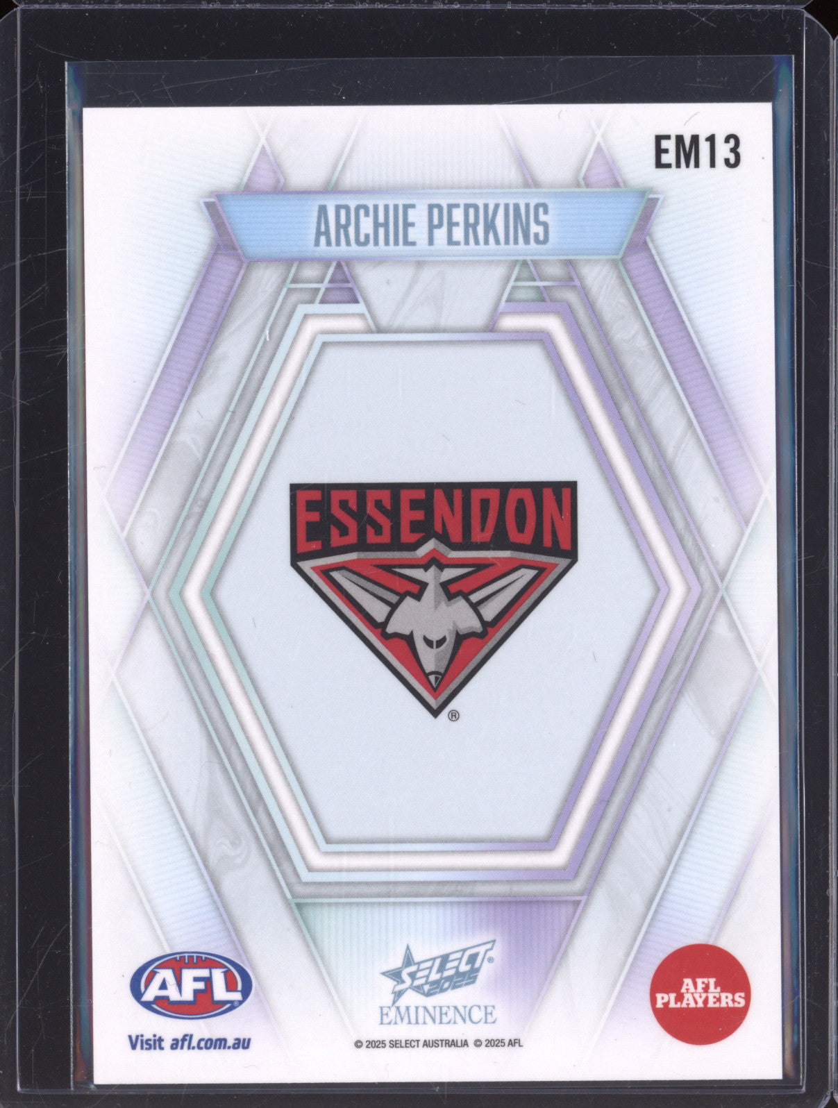 2025 AFL Select Eminence EM13 Archie Perkins Essendon 33/40