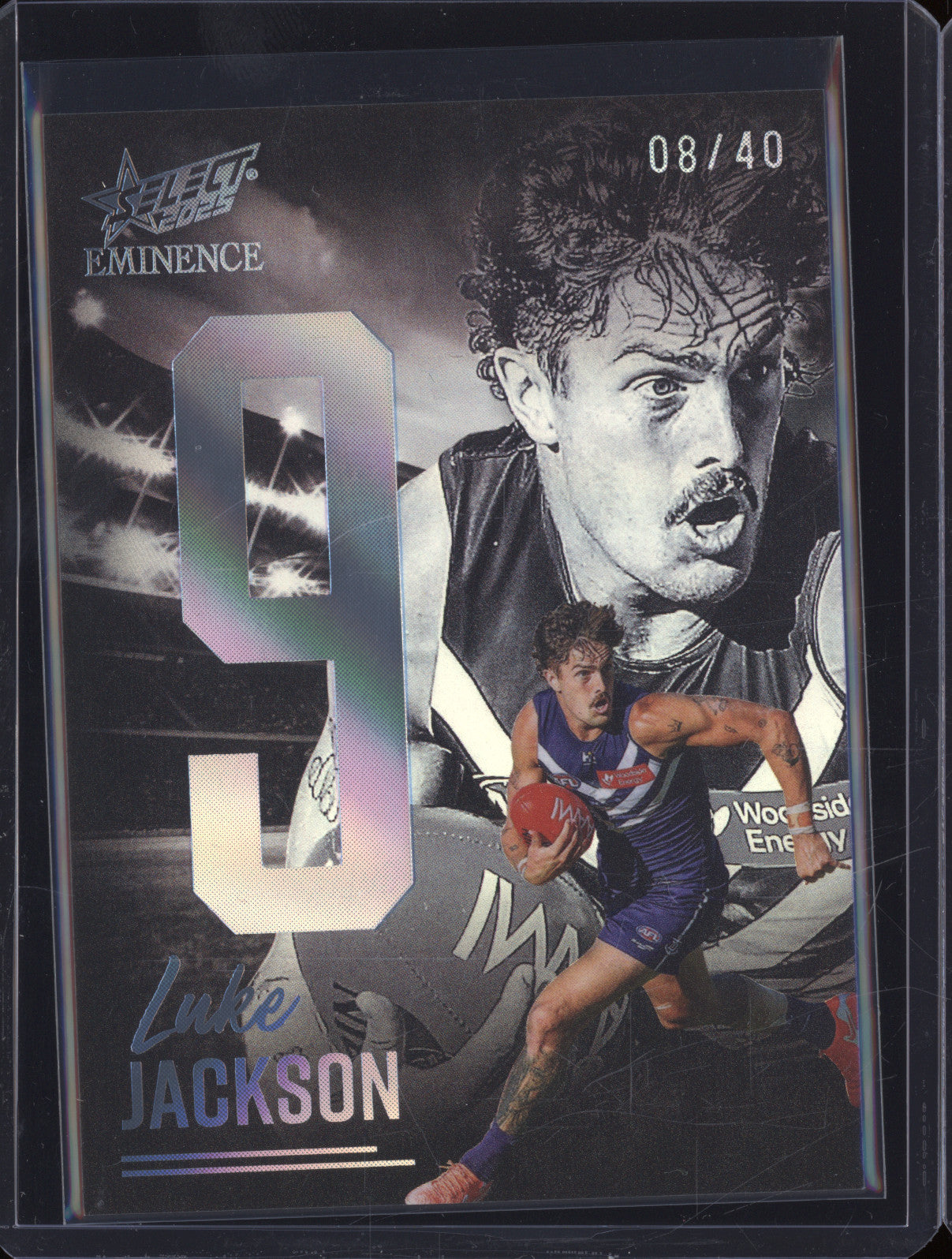 2025 AFL Select Eminence Nameplate Platinum NB97 Luke Jackson Fremantle Low 08