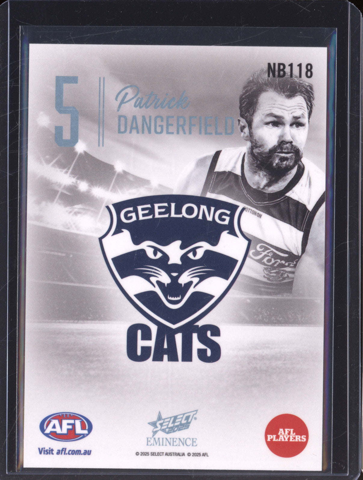 2025 AFL Select Eminence Nameplate Platinum NB118 Patrick Dangerfield Geelong