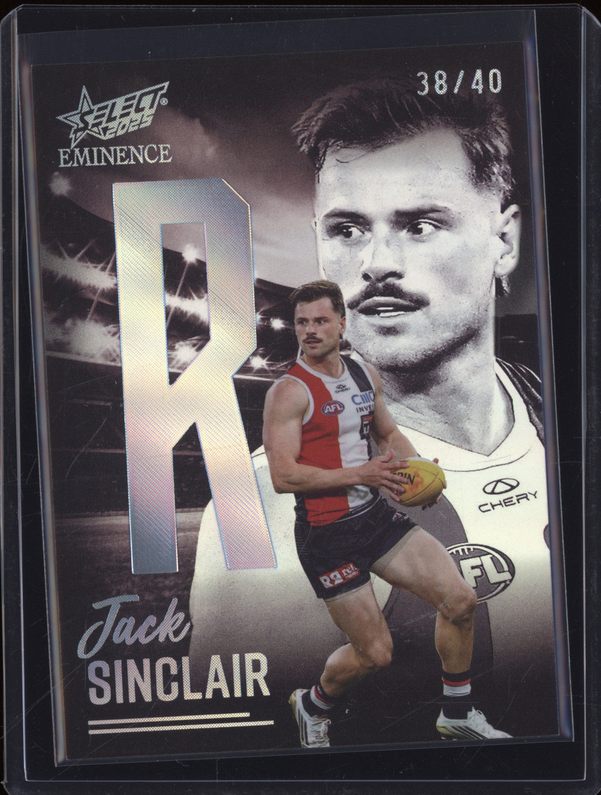 2025 AFL Select Eminence Nameplate Platinum NB252 Jack Sinclair St Kilda 38/40