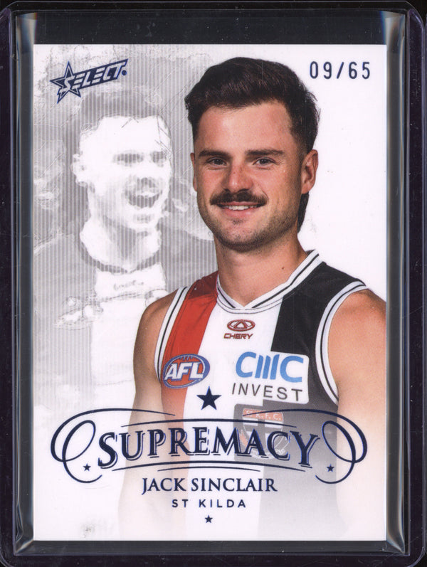 Jack Sinclair 2024 Select Supremacy 132 Blue Low 09/65