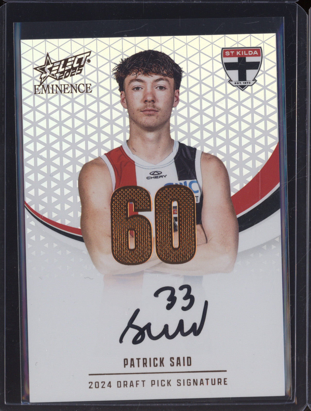 2025 AFL Select Eminence Draft Signature Copper DPSC60 Patrick Said St Kilda 004