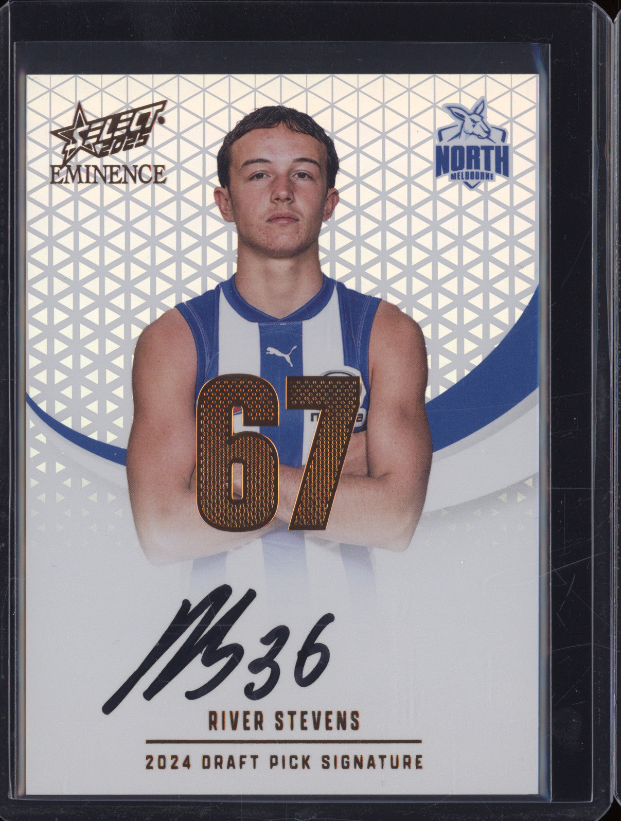 2025 AFL Select Eminence Draft Signature Copper DPSC67 River Stevens North Melb