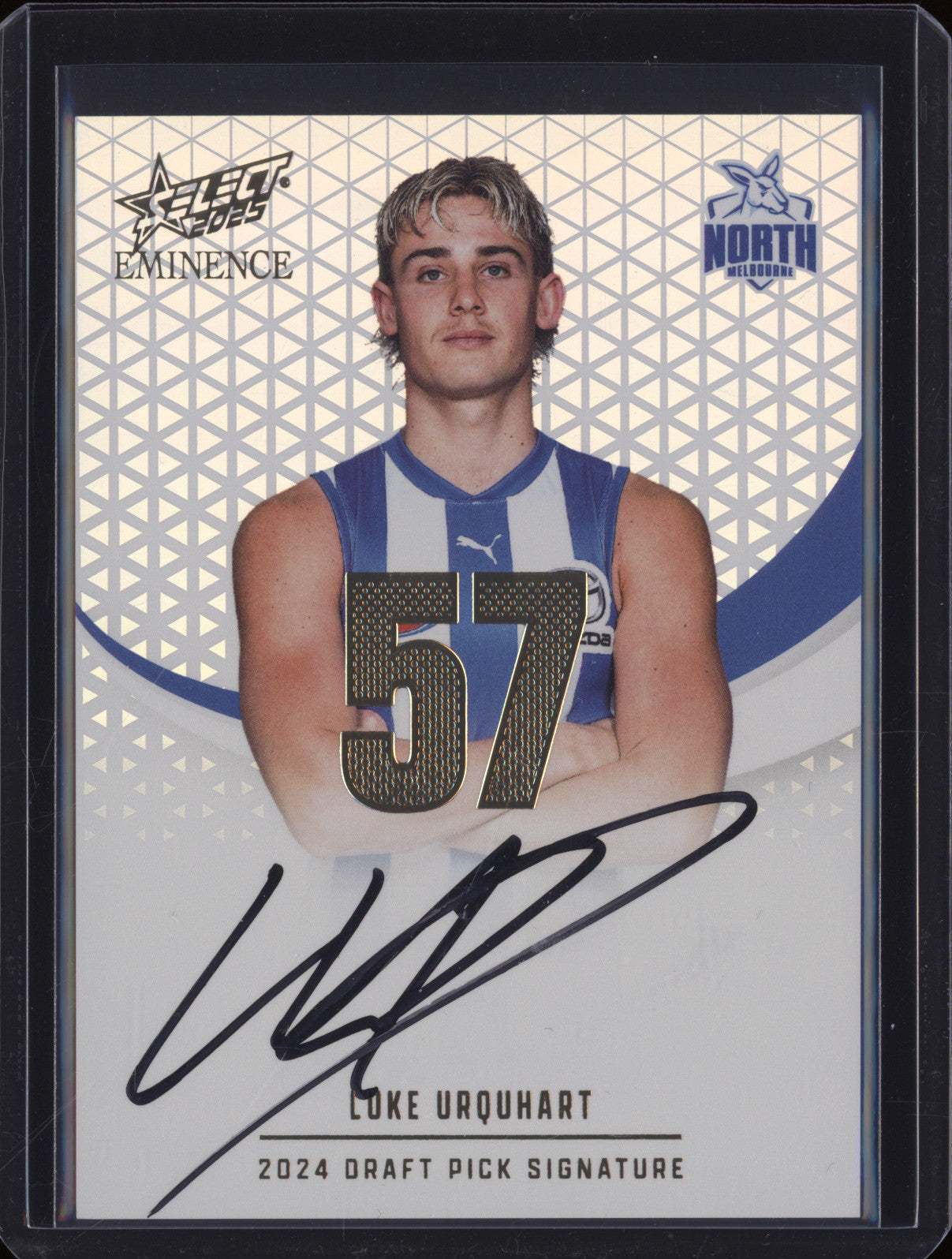 2025 AFL Select Eminence Draft Signature Gold DPSG57 Luke Urquhart North