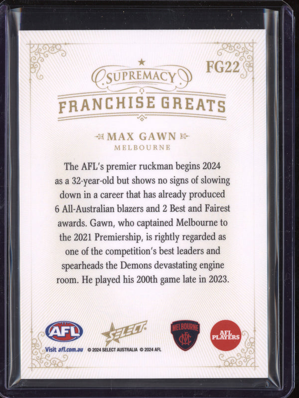 Max Gawn 2024 Select Supremacy FG22 Franchise Greats 60/70