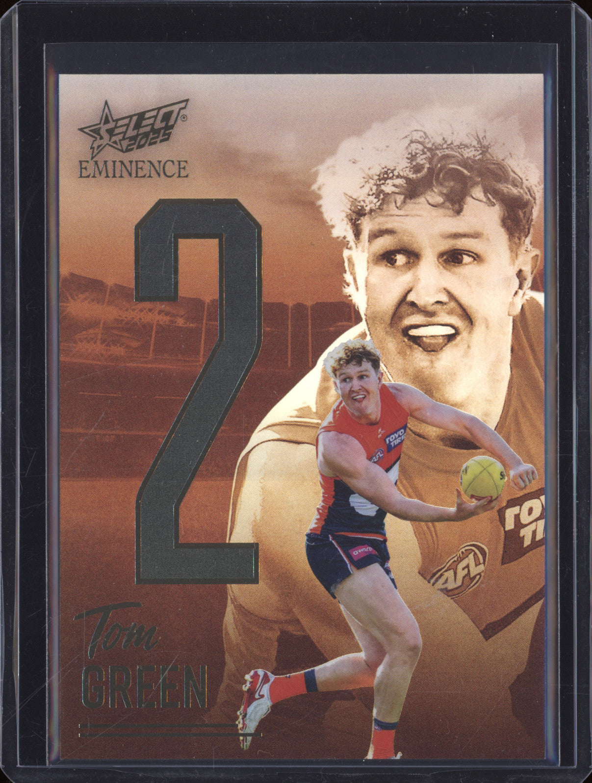 2025 AFL Select Eminence Nameplate Gold NG318 Tom Green GWS LOW 008