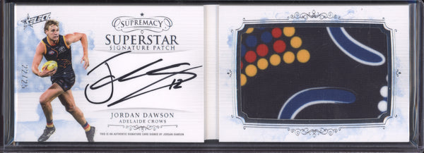 Jordan Dawson 2024 Select Supremacy SPS1 Superstar Signature Patch 22/25