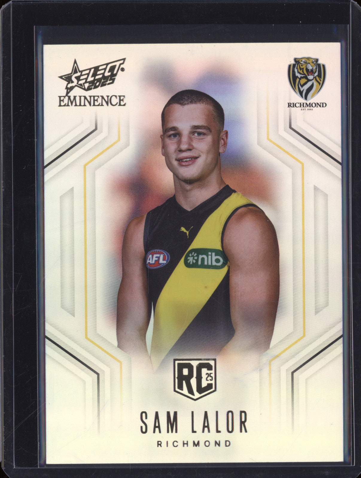 2025 AFL Select Eminence Base Numbered 74 Sam Lalor Rookie Richmond