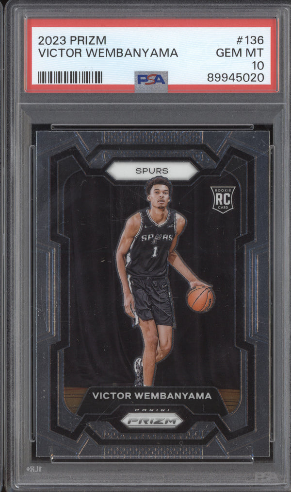 Victor Wembanyama 2023-24 Panini Prizm 136 RC PSA 10 ASR