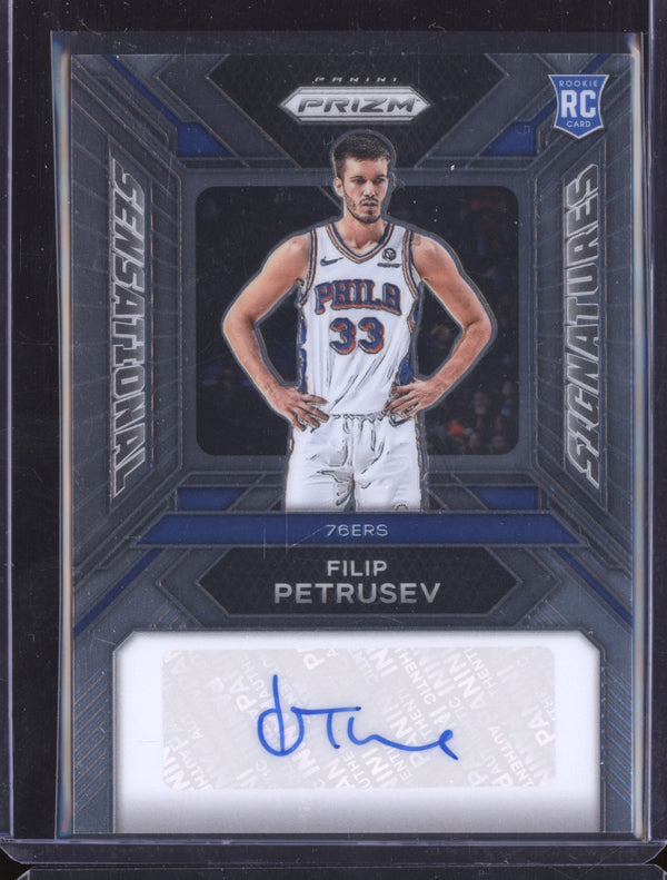 Filip Petrusev 2023-24 Panini Prizm SS-FP Sensational Signatures RC