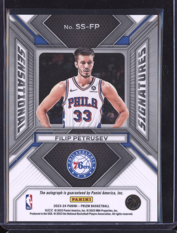 Filip Petrusev 2023-24 Panini Prizm SS-FP Sensational Signatures RC