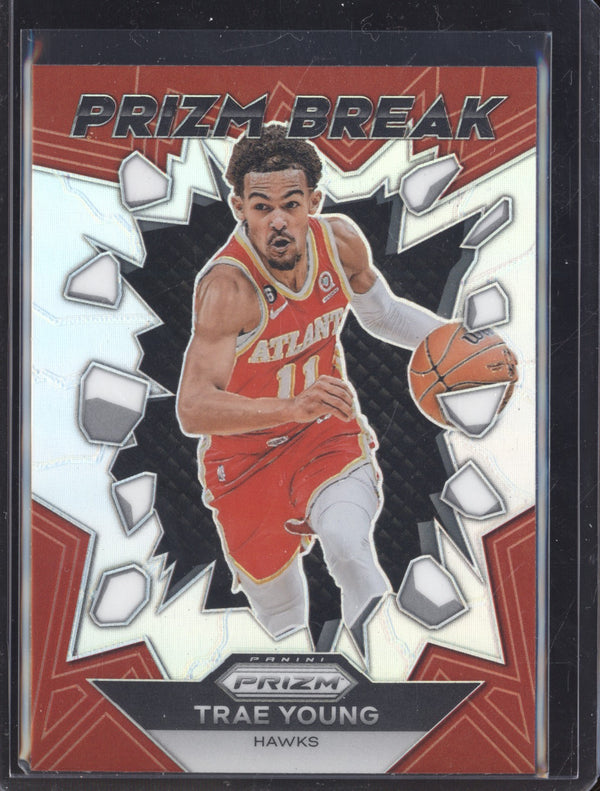 Trae Young 2023-24 Panini Prizm 10 Silver Prizm Break