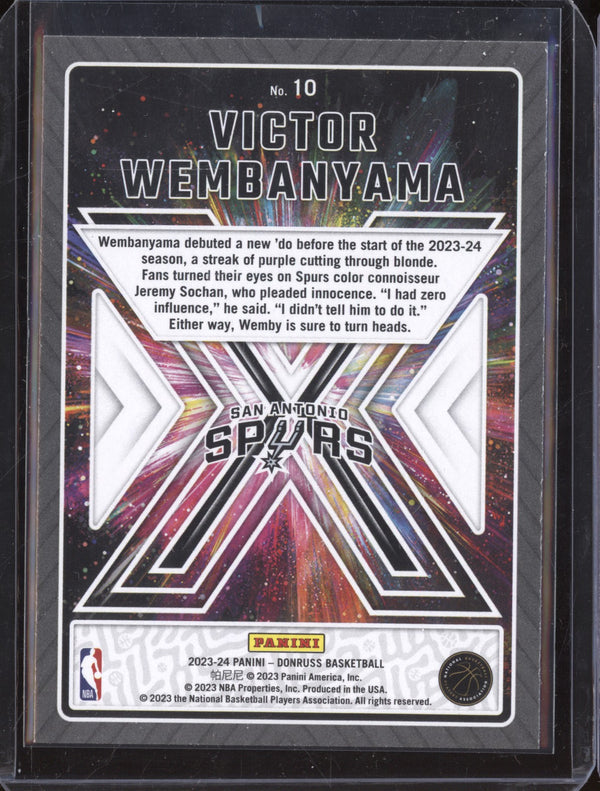 Victor Wembanyama 2023-24 Panini Donruss 10 Great X-Pectations RC