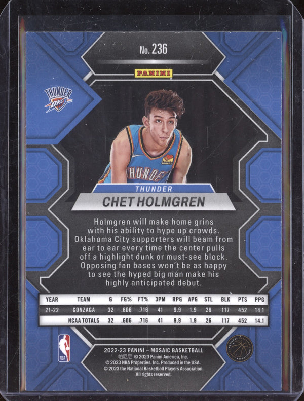 Chet Holmgren 2022-23 Panini Mosaic 236 RC