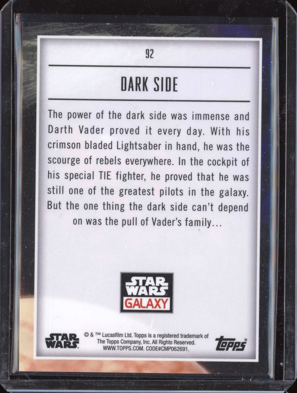 Darth Vader 2023 Topps Star Wars Galaxy Chrome 92 Atomic 75/150