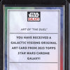 Art of the Duel 2023 Topps Star Wars Galaxy Chrome GV-18 Original Art Card /150