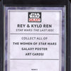 Rey & Kylo Ren 2023 Topps Star Wars Galaxy Chrome WSW-3 Aqua 101/199