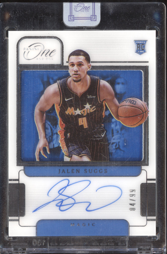 Jalen Suggs 2021-22 Panini One and One RA-JSG Rookie Auto Blue RC 4/99
