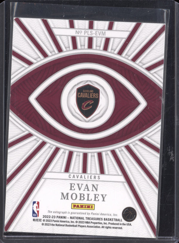 Evan Mobley 2022-23 Panini National Treasures PLS-EVM Peerless Signatures Bronze 21/25