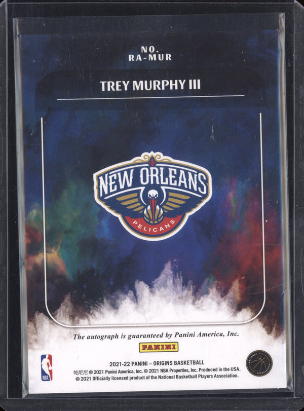 Trey Murphy III 2021-22 Panini Origins RA-MUR Rookie Autographs RC