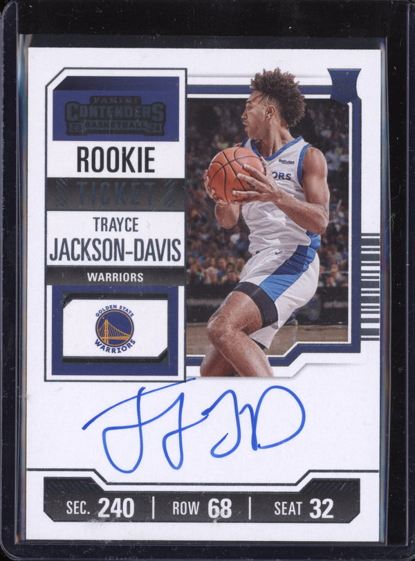 Trayce Jackson-Davis 2023-24 Panini Contenders 107 Rookie Ticket Auto RC