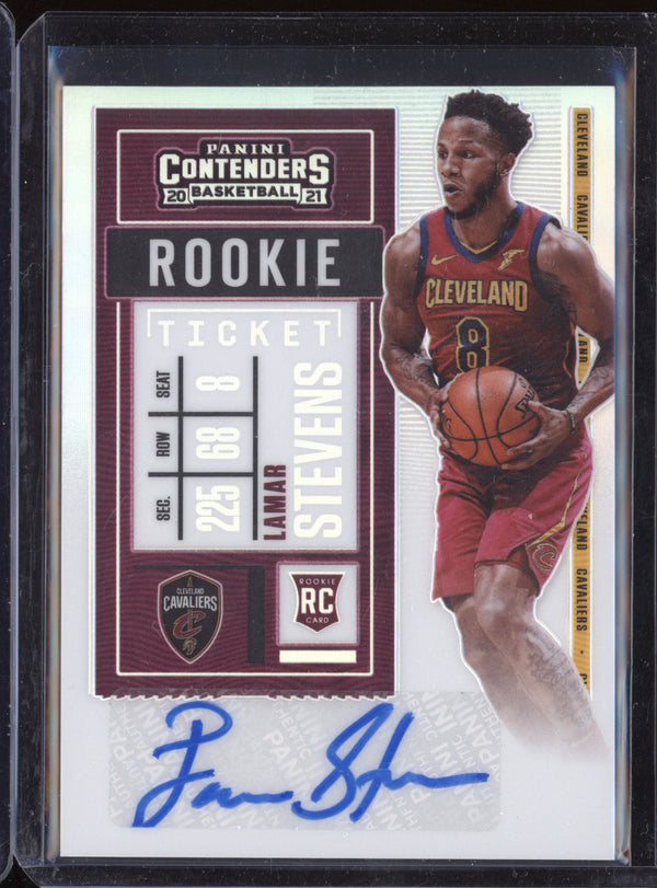 Lamar Stevens 2020-21 Panini Contenders Rookie Ticket Auto Premium Edition RC