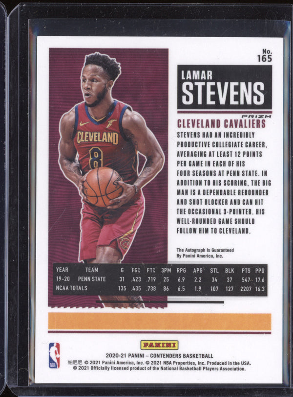 Lamar Stevens 2020-21 Panini Contenders Rookie Ticket Auto Premium Edition RC