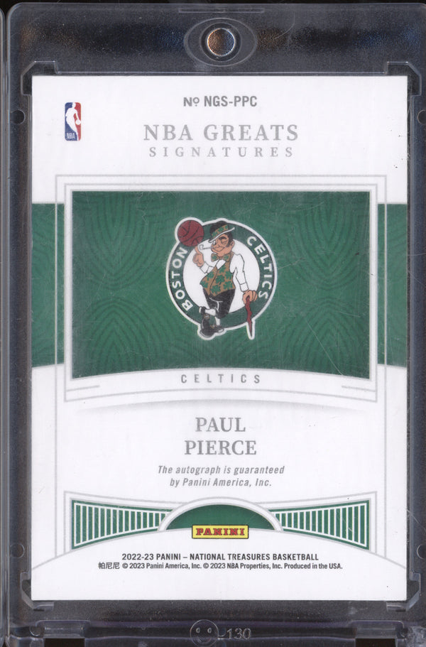 Paul Pierce 2022-23 Panini National Treasures NGS-PPC NBA Greats Signatures Bronze 12/25