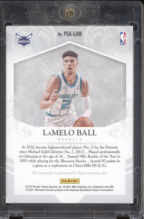 LaMelo Ball 2021-22 Panini Private Signings PSA-LAM Association RC