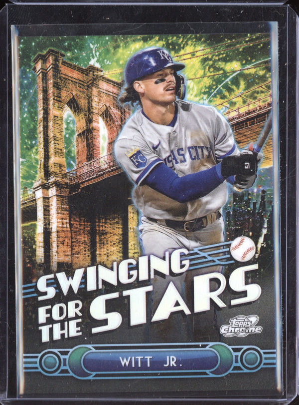 Bobby Witt Jr 2024 Topps Chrome Fanatics Fest STS-17 Swinging for the Stars