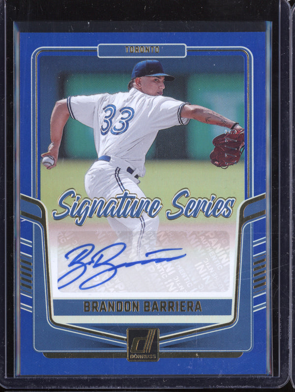 Brandon Barriera 2024 Panini Donruss SS-BB Signature Series Blue 17/75