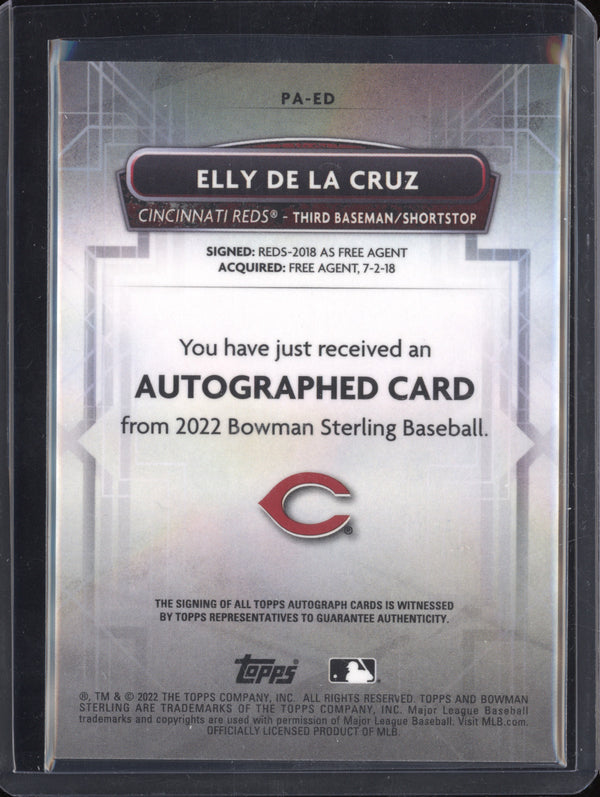 Elly De La Cruz 2022 Bowman Sterling PA-ED Auto