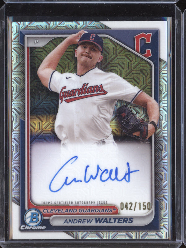 Andrew Walters 2024 Bowman Chrome CPA-AW HTA Choice Refractor Auto 42/150