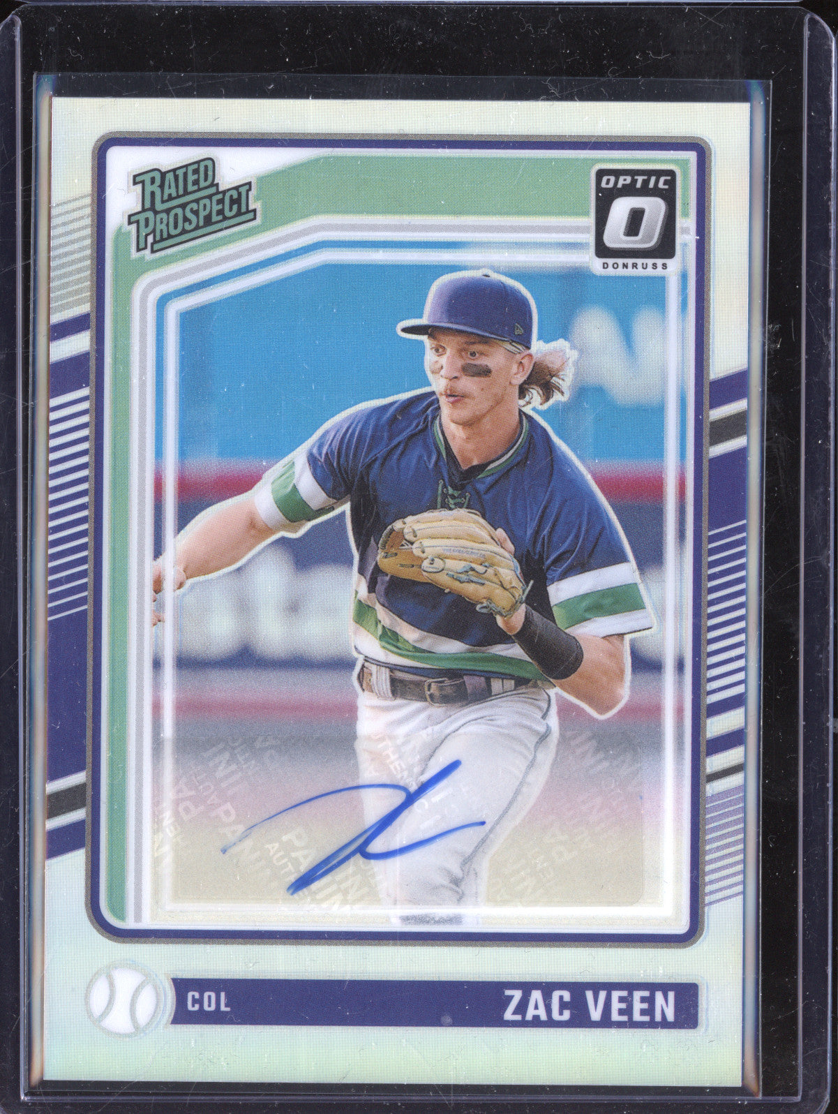 Zac Veen 2024 Panini Donruss 132 Rated Prospects Optic Signatures RC