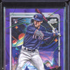 Evan Carter 2024 Topps Cosmic Chrome 186 Purple Nebula Refractor RC 126/150