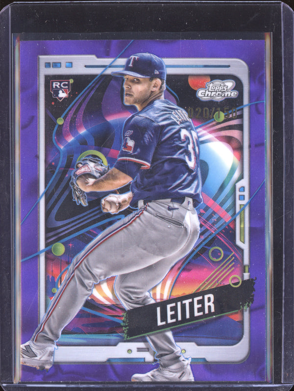 Jack Leiter 2024 Topps Cosmic Chrome 101 Purple Nebula Refractor RC 20/150