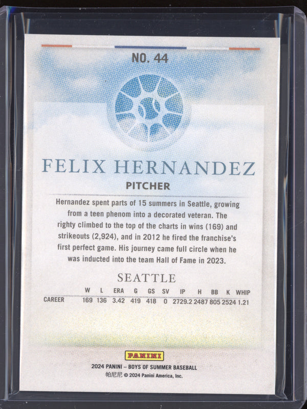 Felix Hernandez 2024 Panini Boys of Summer 44 222/275