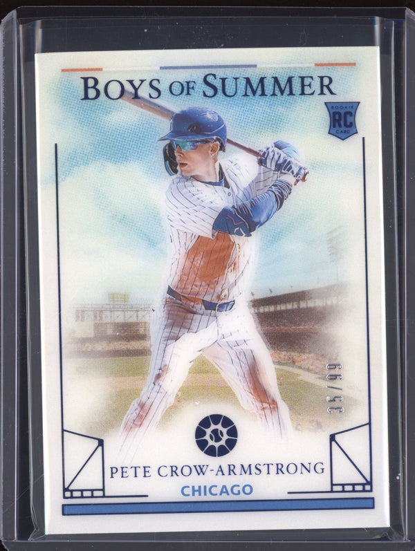 Pete Crow-Armstrong 2024 Panini Boys of Summer 17 Blue RC 35/99